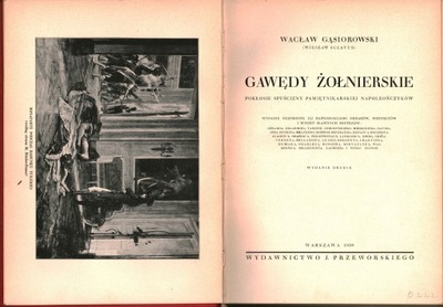 GAWĘDY ŻOŁNIERSKIE - WACŁAW GĄSIOROWSKI - 1938
