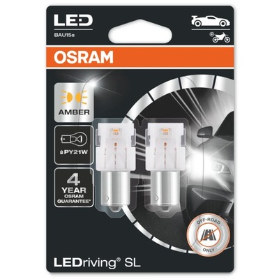 OSRAM ЛАМПОЧКА LED (СВЕТОДИОД ) PREMIUM NEW PY21W ОРАНЖЕВАЯ