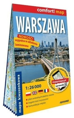 Warszawa Comfort! map Plan miasta 1:26 000