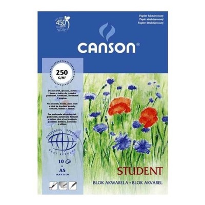 BLOK AKWARELOWY CANSON STUDENT A5 250G 10 ark