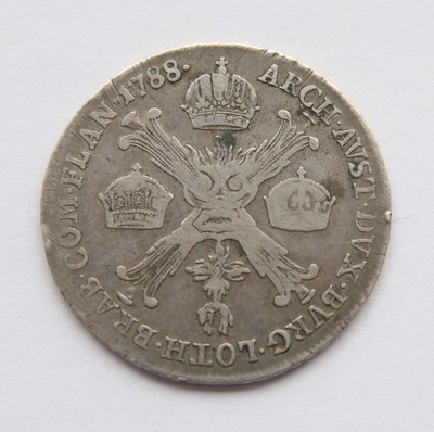 C174/ NIDERLANDY AUSTRIACKIE 1/4 TALAR 1788 B SREBRO