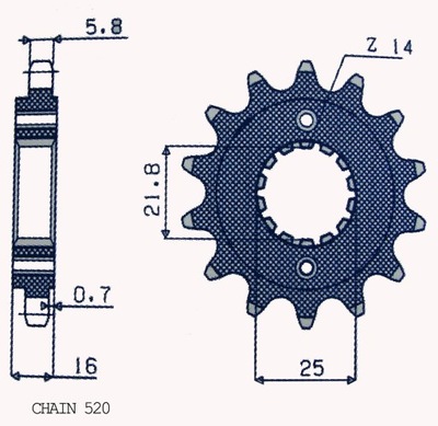 ЗУБЧАТКА ПРИВОДНАЯ ПЕРЕД MOTO. SUNSTAR 380-15