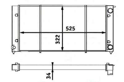 Радіатор vw golf2 1,6 behr hella фото №1