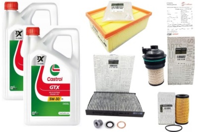 5w30 castrol rn720 олія+ набір фільтрів оригінал espace v talisman 1.6 dci фото №1