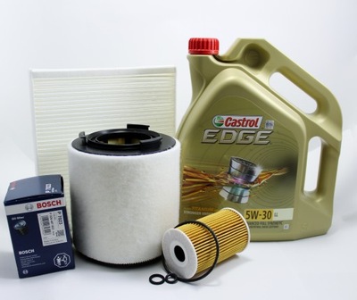 Фільтри+ олія castrol ed 5w30 5l skoda rapid 1.6tdi фото №1