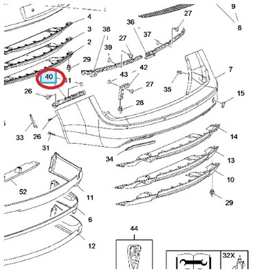 БАШМАК ЛЕВЫЙ TŁ OPEL INSIGNIA A OE 20972949