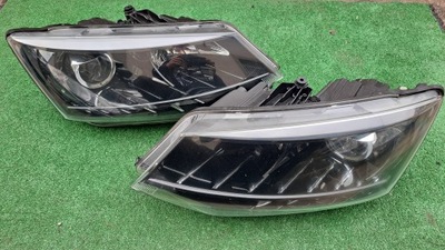 Skoda fabia 3 iii 6v1 лінза+ led лампи передні фото №1