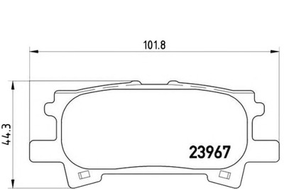 BREMBO TRINKELĖS STABDŽIŲ LEXUS RX300 03-08 GAL. BREM 