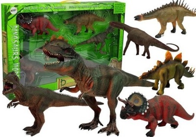Zestaw Dinozaurów Duże Figurki Modele 6 sztuk