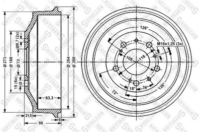 БАРАБАННЫЕ ТОРМОЗА ТОРМОЗНОЙ PEUGEOT BOXER 2.5 TD 94-97 