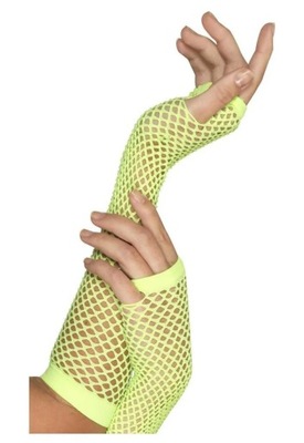 Rękawiczki z Siatki Kabaretki Neonowe Zielone