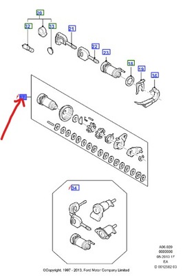 ĮDĖKLAS SPYNOS KAIRĖ PRIEK. FORD ESCORT MK6 1990-1993 