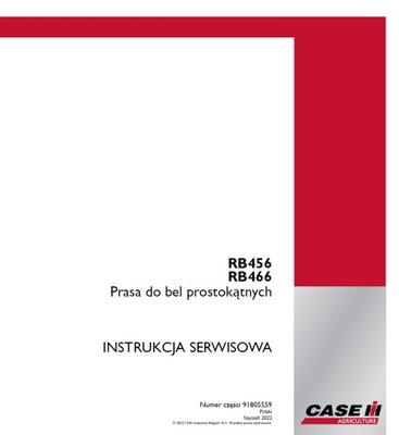 CASE RB 456 466 PRASA MANUAL REPARACIÓN POR POLSKU  