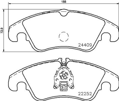 BREMBO P 85 145 KOMPLEKTAS TRINKELIŲ STABDŽIŲ 