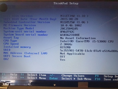 Płyta główna do laptopa lenovo Thinkpad T550 i5-5300U
