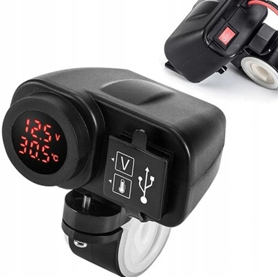 CHARGER MOTORCYCLE TEMPERATURE 2 PCS. USB QC3 +WOLT  