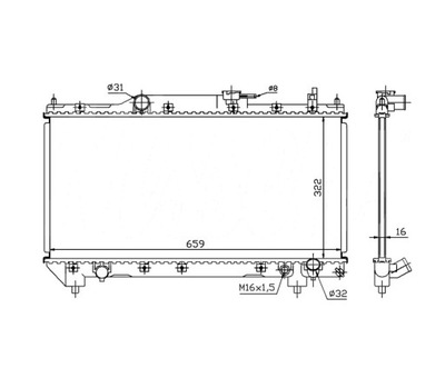 РАДІАТОР ВОДИ TOYOTA AVENSIS T22 01.00-