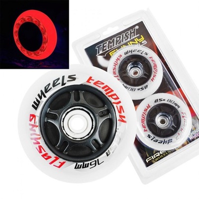 Kółka Świecące TEMPISH Flashing 76mm czerwone