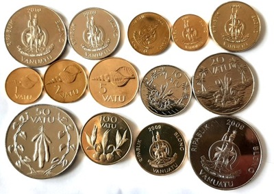 VANUATU zestaw 7 monet