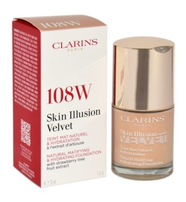 CLARINS Skin Illusion Velvet Foundation 108W Podkład do twarzy 30ml