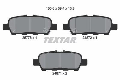 ZAPATAS DE FRENADO NISSAN JUKE CUBE 10- 2577801  