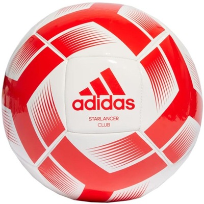 Piłka nożna adidas Starlancer Club Ball biało-czerwona IA0974 4