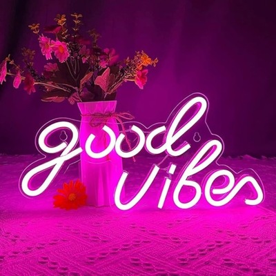 Good Vibes neonowy szyld, neonowy znak LED