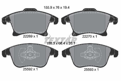 TEXTAR 2226901 КОЛОДКИ ГАЛЬМІВНІ