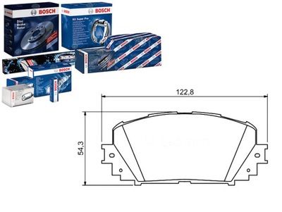 BOSCH КОМПЛЕКТ КОЛОДОК ТОРМОЗНЫХ BOS, 0 986 494 1