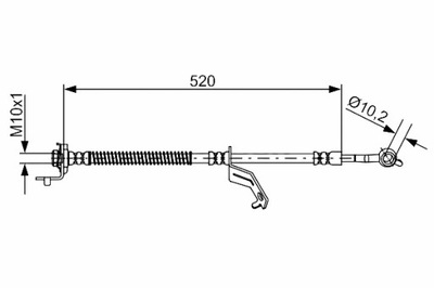 BOSCH CABLE DE FRENADO ELÁSTICO PARTE DELANTERA L KIA VENGA 1.4-1.6D 02.10-  