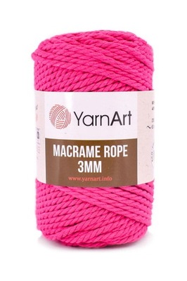 Sznurek YarnArt Macrame Rope 3 mm 803 / fuksja