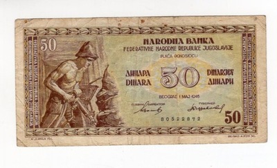 Jugosławia 50 dinarów 1946