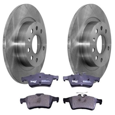 DISCOS + ZAPATAS PARTE TRASERA PARTE TRASERA FORD FOCUS II MK2 C-MAX 265MM  