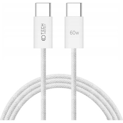 Mocny kabel Tech Protect USB-C do USB-C, 2m, 3A 60W PowerDelivery przewód