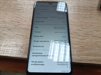 Kompletny Huawei P30 Lite MAR-LX1A zbity 4 / 128 dawca Płyta główna