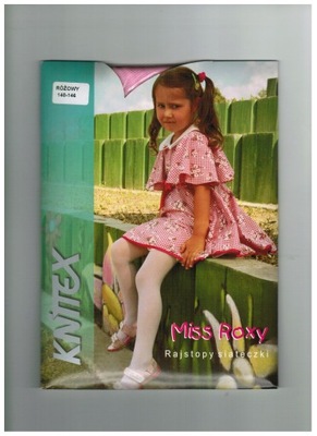 Rajstopy dziecięce Miss Roxy Knittex Róż 140-146