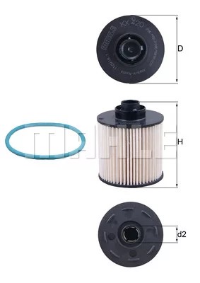 KNECHT MAHLE ФІЛЬТР ПАЛИВА CITROEN FORD O KX420D KNE