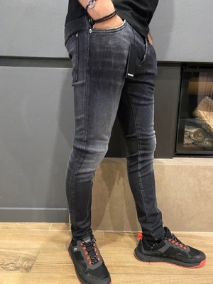 DSQUARED2 włoskie jeansy SUPER SLIM FIT BLACK IT56 NEW