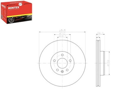 DISCOS DE FRENADO MINTEX 7M3615301 1108038 YM211125  