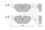 КОЛОДКИ ТОРМОЗНЫЕ - КОМПЛЕКТ METELLI 22-0125-0