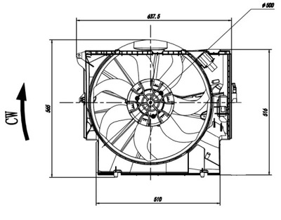 NRF 47923 WENTYLATOR, CHLODZENIE DEL MOTOR  