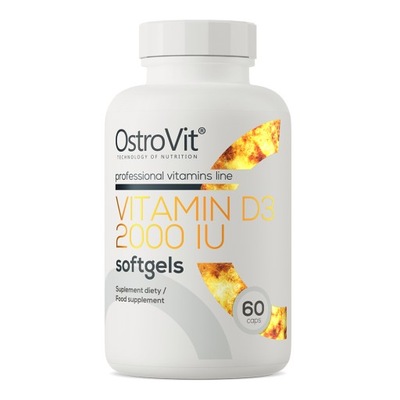 Witaminy OstroVit Vitamin D3 2000 IU 60 kapsułek