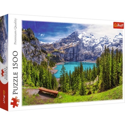 PUZZLE 1500 TREFL JEZIORO OESCHINEN ALPY SZWAJCARI