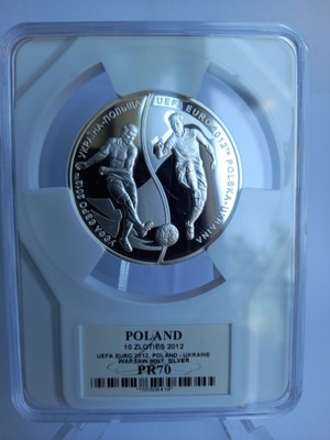 10zł - ( 2012 ) - PR-70 EURO 2012 Zestaw dwóch monet srebrnych