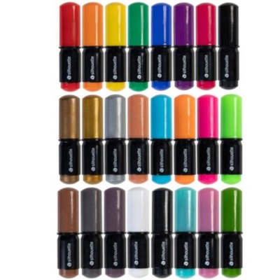 Duży zestaw kolorowych pisaków mazaków do ploterów Silhouette - 24 kolory