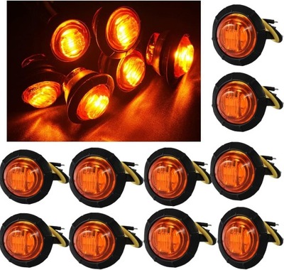 10X LAMP SIDELIGHT SIDE LED SIDE LEDPOMARANCZOWA ROUND 12V  