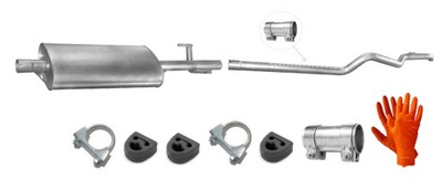 Vw lt 2.5 2.8 d 1996-2006 гасник середній + труба фото №1