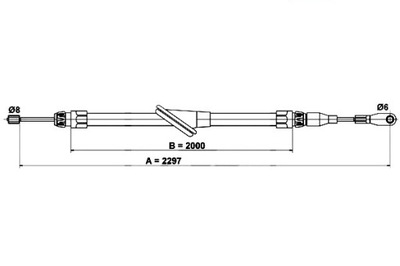 CABLE FRENOS DE MANO MERCEDES SL (R129) 2.8-7.3  