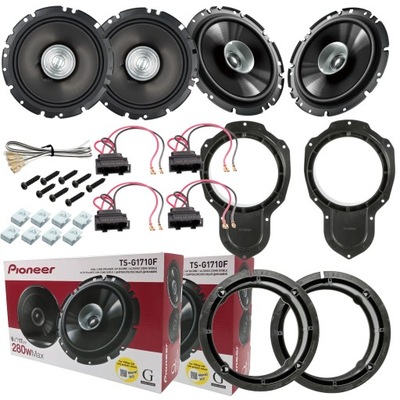 4 POTENTE ALTAVOCES DE AUTOMÓVIL PARA PIONEER VW PASSAT B6 B7 CC JUEGO PARTE DELANTERA PARTE TRASERA  