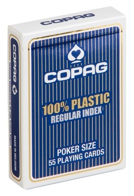 Karty Copag Regular Poker 100% Plastic Niebieskie